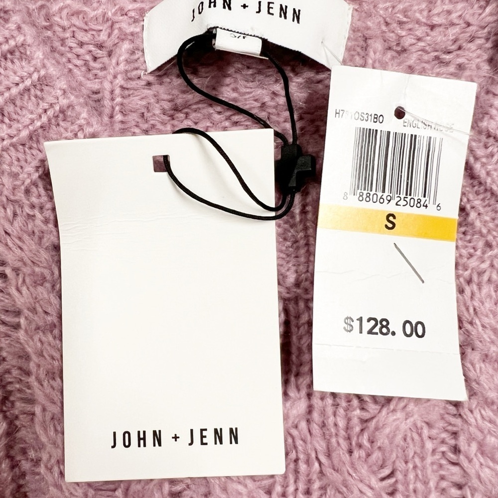 John + Jenn Womens Chunky Knit English Rose Cable Knit Pull Over Sweater Size S - Picture 8 of 10